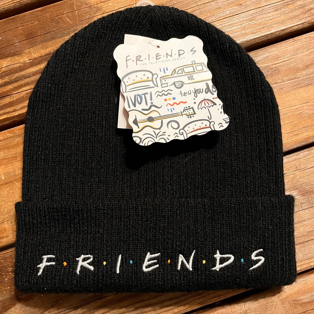 Mens Friends Logo Knit Beanie